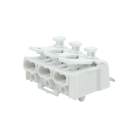 Клемма REXANT 07-6215-2 (уп 100 шт) пружинная соединительная КСП 3-полюсная с монтажно [07-6215-2]