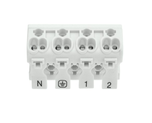 Клемма REXANT 07-6216 (уп. 50 штук) пружинная соединительная КСП 4-полюсная [07-6216]