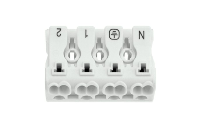 Клемма REXANT 07-6216 (уп. 50 штук) пружинная соединительная КСП 4-полюсная [07-6216]