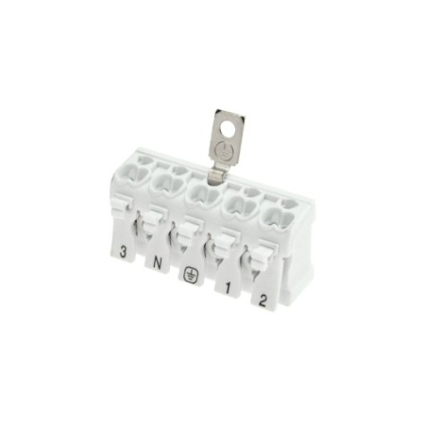 Клемма REXANT 07-6217-2 (уп. 50 штук) пружинная соединительная КСП 5-полюсная с монтажно [07-6217-2]