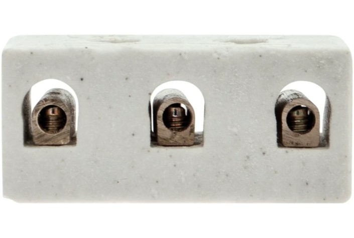 Клемма REXANT 07-6225 керамическая винтовая КВ 4 мм² 3 пары контактов с