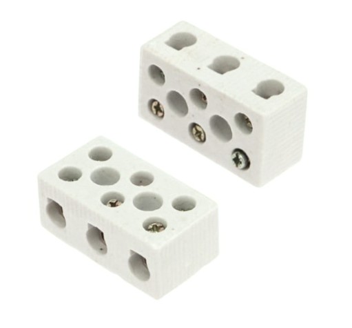 Клемма REXANT 07-6227 керамическая винтовая КВ 12 мм² 3 пары контактов с