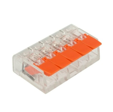 Клемма REXANT СМК 221-415 универсальная компактная 5-проводная до 4,0 мм² 40 [07-5205]