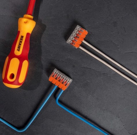 Клемма REXANT СМК 221-415 универсальная компактная 5-проводная до 4,0 мм² 40 [07-5205]