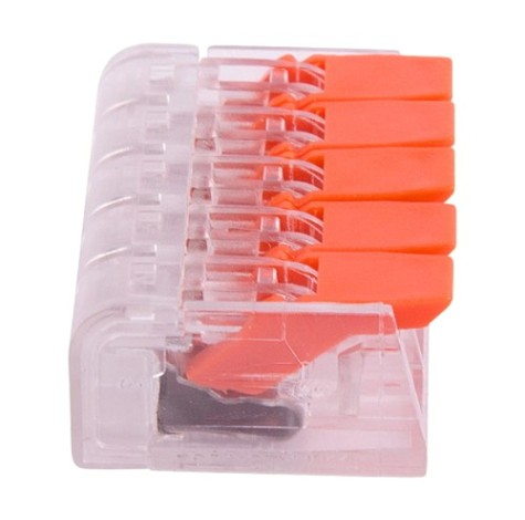 Клемма REXANT СМК 221-415 универсальная компактная 5-прoводная до 4,0 мм² 5 [07-5210]