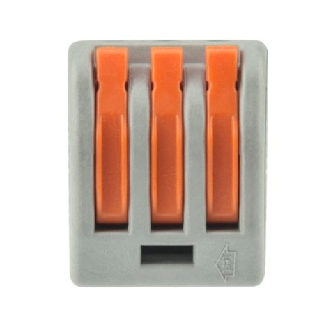 Клемма REXANT СМК 222-413 универсальная 3-проводная серая 0,08-2,5/4 мм² (20 [07-5253-4-20]