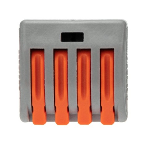 Клемма REXANT СМК 222-414 универсальная 4-проводная серая 0,08-2,5/4 мм² (50 [07-5254-4]