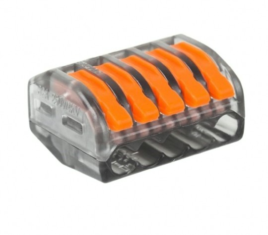 Клемма REXANT СМК 222-415 универсальная 5-проводная прозрачная 0,08-2,5/4 мм [06-0205-B5]