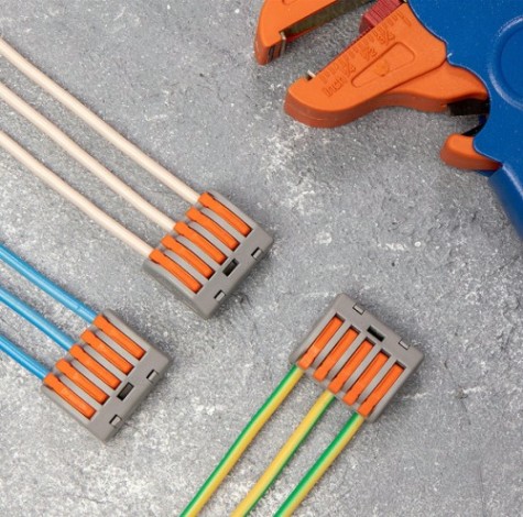 Клемма REXANT СМК 222-415 универсальная 5-проводная серая 0,08-2,5/4 мм² (40 [07-5255-4]