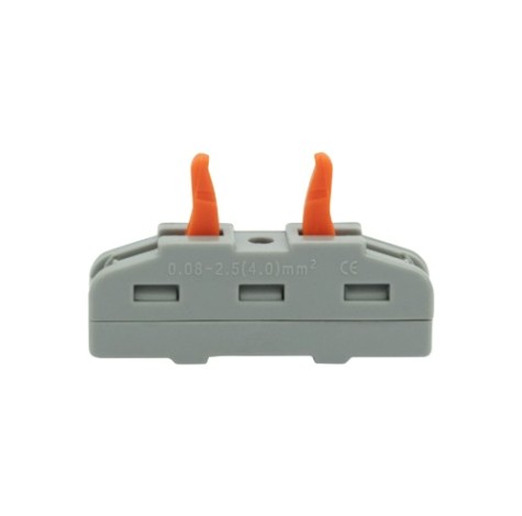 Клемма REXANT СМК 222-421 проходная 1 полюс (0,08-4 мм²), серая (50 шт./уп.) [07-5240]