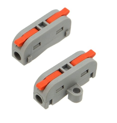 Клемма REXANT СМК 222-421P проходная 1 полюс, с монтажной площадкой (0,08-4 м [07-6261]