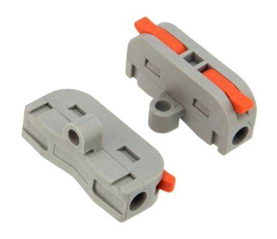 Клемма REXANT СМК 222-421P проходная 1 полюс, с монтажной площадкой (0,08-4 м [07-6261-05]