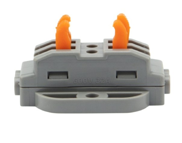 Клемма REXANT СМК 222-422P проходная 2 полюса, с монтажной площадкой (0,08-4 [07-6262-5]