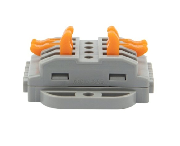 Клемма REXANT СМК 222-424P проходная 4 полюса, с монтажной площадкой (0,08-4 [07-6264]