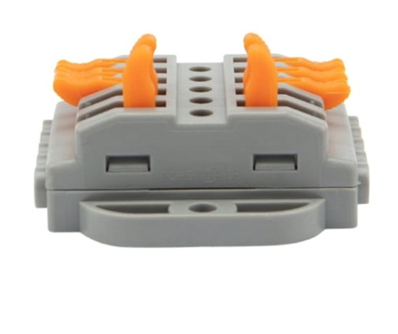 Клемма REXANT СМК 222-425P проходная 5 полюсов, с монтажной площадкой (0,08-4 [07-6265]