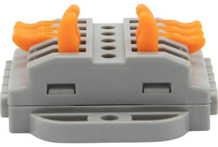 Клемма REXANT СМК 222-425P проходная 5 полюсов, с монтажной площадкой (0,08-4 [07-6265-4]