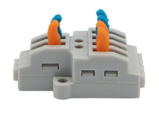 Клемма REXANT СМК 2x2 проходная разветвительная 2 полюса, с монтажной пл [07-5235]