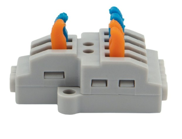 Клемма REXANT СМК 2x2 проходная разветвительная 2 полюса, с монтажной пл [07-5235-05]