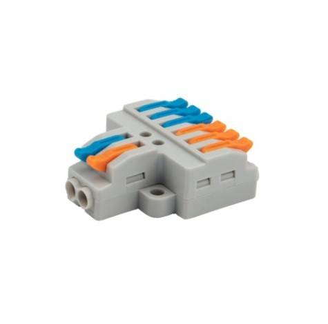 Клемма REXANT СМК 2x3 (уп. 50 штук) проходная разветвительная 2 полюса, с монтажной пл [07-5234]