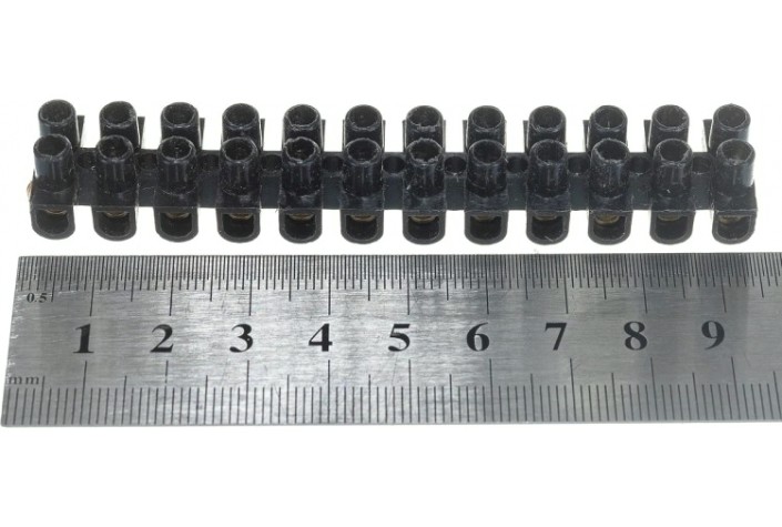 Клеммная колодка REXANT 07-5004-2 (уп. 10 штук) винтовая КВ- 4 (1,5-4 мм²), ток 3A, черная (ЗВИ) [07-5004-2]