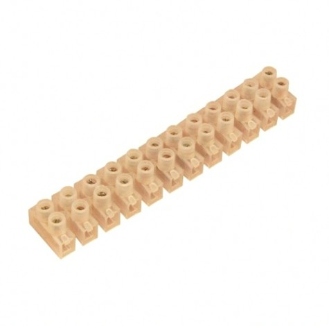 Клеммная колодка REXANT 07-5014 (уп. 10 штук) винтовая КВ-14 (6-14 мм²), ток 20А, белая (ЗВИ) [07-5014]