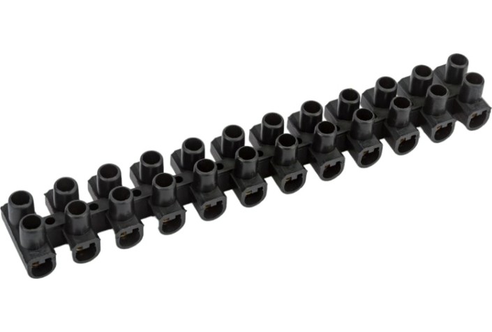 Клеммная колодка REXANT 07-5016-2 (уп. 10 штук) винтовая КВ-16 (6-16 мм²), ток 30А, черная (ЗВИ) [07-5016-2]