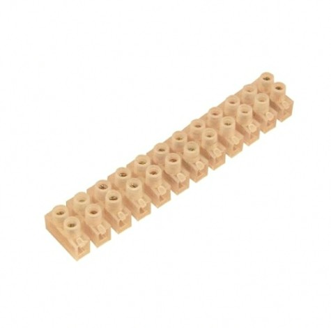 Клеммная колодка REXANT 07-5016 (уп. 10 штук) винтовая КВ-16 (6-16 мм²), ток 30А, белая (ЗВИ) [07-5016]