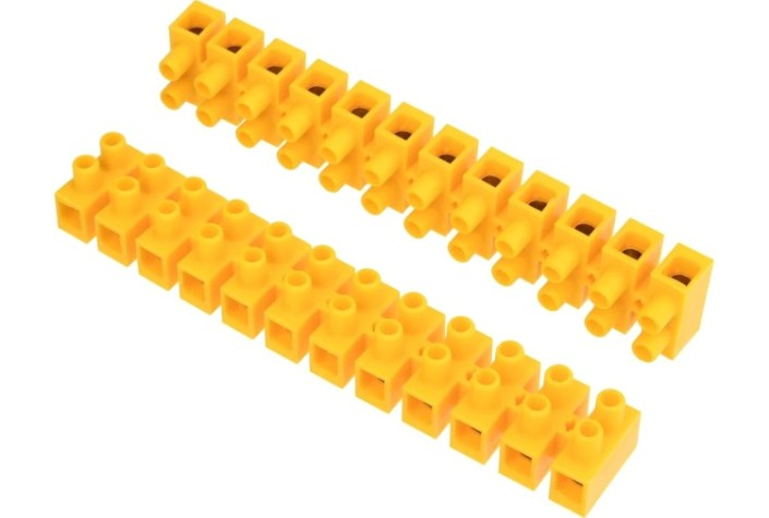 Клеммная колодка REXANT 07-5025-3 винтовая КВ-25 10-25, ток 60А, желтая, 10шт/уп