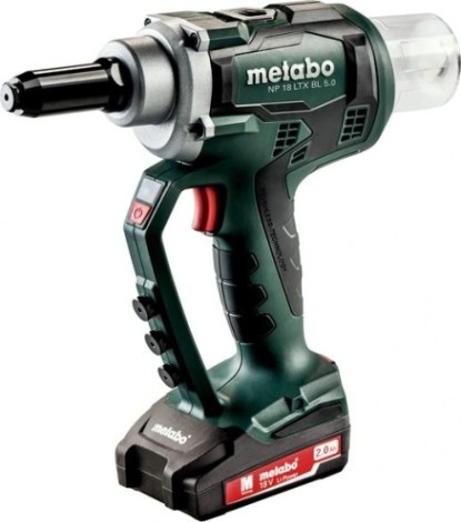 Клепальник аккумуляторный METABO NP 18 LTX BL 5.0  2,0 Ач, бесщеточный [619002500]