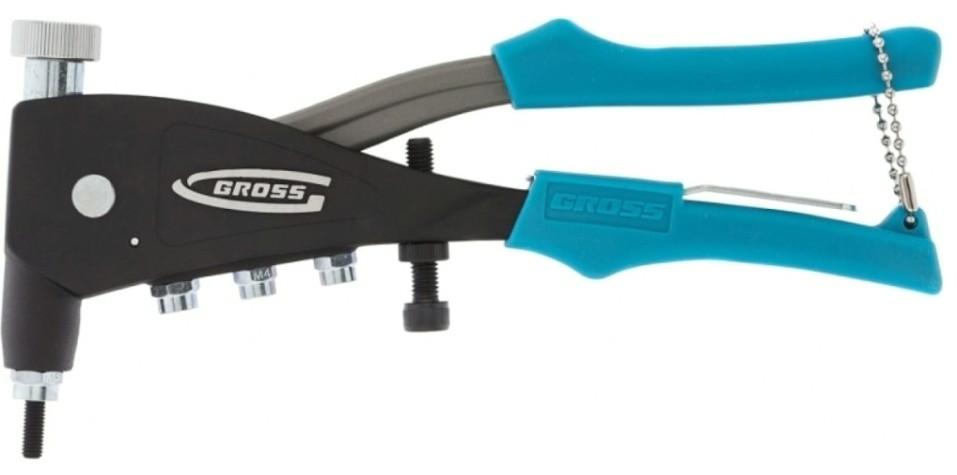 Клепальник GROSS 40410 ручной, для резьбовых заклепок