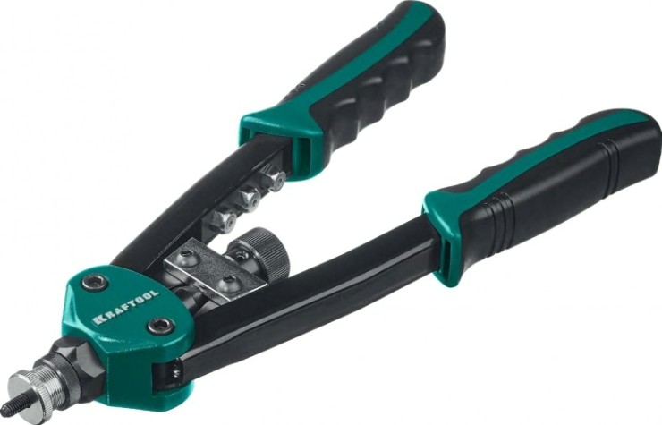 Клепальник KRAFTOOL Combo2-M10 комбинированный двуручный в кейсе, резьбовые м5-м1 [31181]