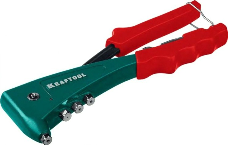 Клепальник KRAFTOOL Combo2-M6 комбинированный в кейсе, резьбовые м3-м6, вытяжные [31180]