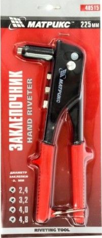 Клепальник ПАКС 225 мм, 2,4-3,2-4,0-4,8 мм// матрикс [40515]