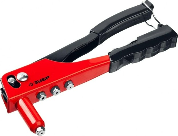 Клепальник ЗУБР МАСТЕР М-100 31050, для алюминиевых 2.4-4.8 мм, cтальной корпус [31050_z01]