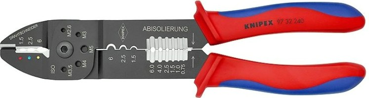 Клещи для опрессовки кабельных наконечников KNIPEX 9732240 [KN-9732240]