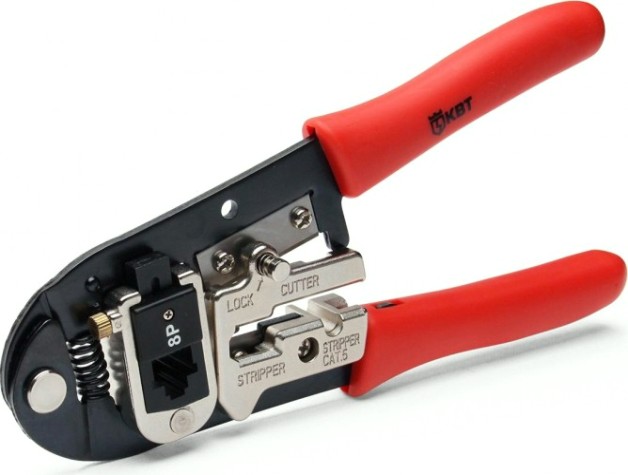 Клещи для опрессовки кабельных наконечников КВТ JT-01 [55928]