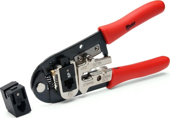 Клещи для опрессовки кабельных наконечников КВТ JT-01А [55929]