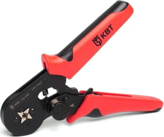 Клещи для опрессовки кабельных наконечников КВТ ПКВк-10у [78863]