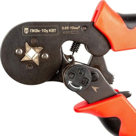 Клещи для опрессовки кабельных наконечников КВТ ПКВк-10у [78863]