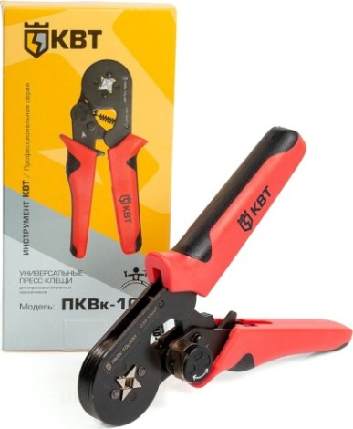Клещи для опрессовки кабельных наконечников КВТ ПКВк-10у [78863]