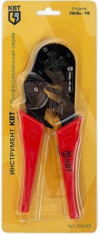 Клещи для опрессовки кабельных наконечников КВТ ПКВк-16 [54549]