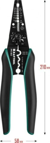 Клещи для снятия изоляции KRAFTOOL PK-60 многофункциональные, 0.5-6 мм2 [22658]