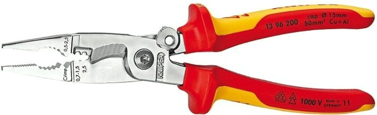 Клещи электромонтажные диэлектрические KNIPEX 1396200 200 мм [KN-1396200]