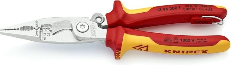 Клещи электромонтажные диэлектрические KNIPEX 1396200T 200 мм [KN-1396200T]