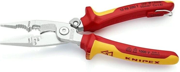 Клещи электромонтажные диэлектрические KNIPEX 1396200T 200 мм [KN-1396200T]