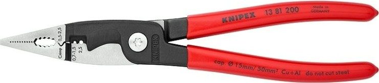 Клещи электромонтажные KNIPEX 1381200SB 200 мм [KN-1381200SB]