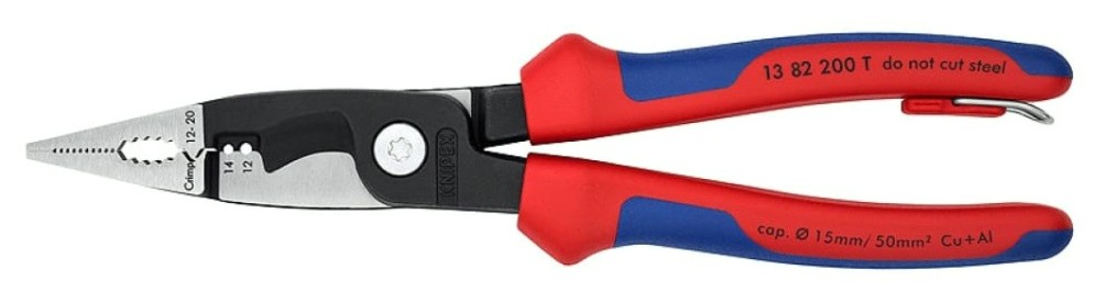 Клещи электромонтажные KNIPEX KN-1382200TBK 6-в-1
