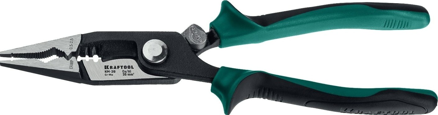 Клещи электромонтажные KRAFTOOL KM-20 многофункциональные [23336-20]