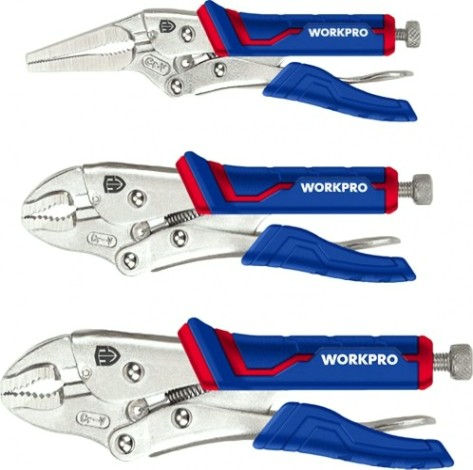 Клещи фиксирующие WORKPRO WP201003 PRO (набор 3 предмета) [WP201003]