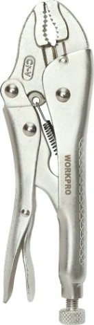Клещи фиксирующие WORKPRO WP231057 с изогнутыми зажимами 130мм